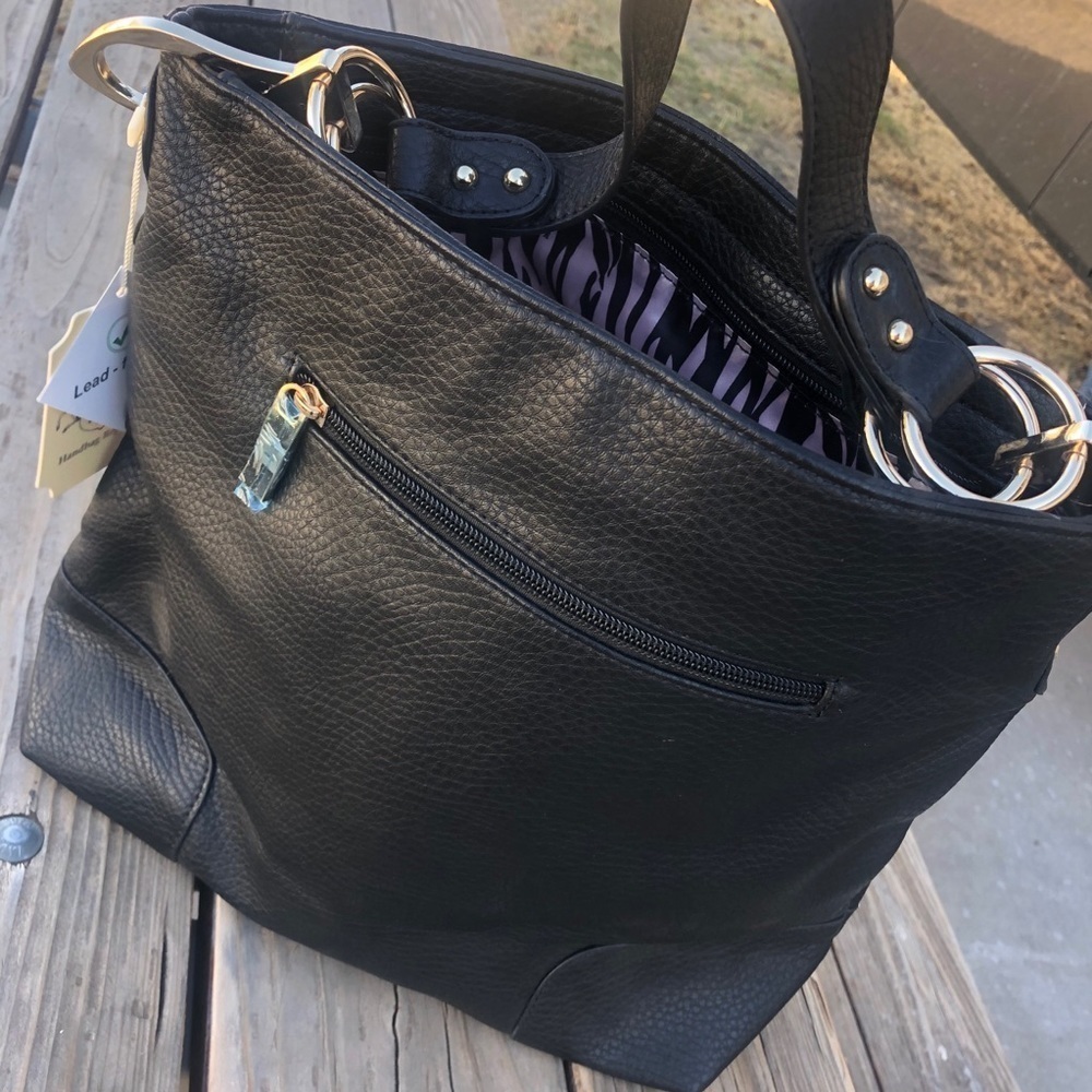 Rhinestone Accented Shoulder Bag - Picture 4 of 11